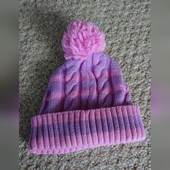 Nickelodeon Paw Patrol Toddler Knit Beanie Winter Hat in Pink & Purple Age 2-4 - Picture 2 of 9